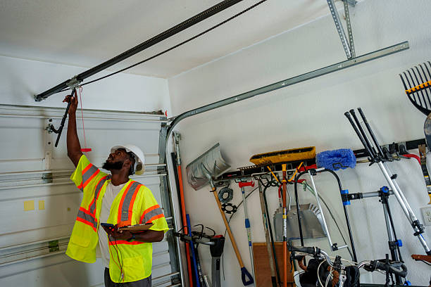 Professional Garage Door Panel Replacement technician working in Cedar Grove, WI